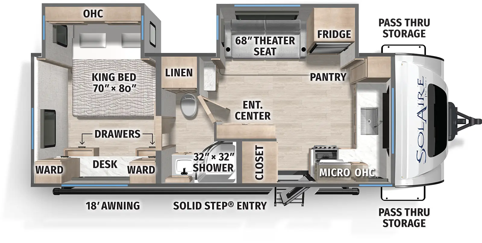 Solaire 2300FKBS - DSO Floorplan